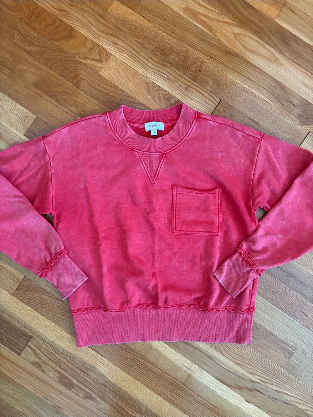 Evereve Men's Faded Coral Crewneck Sweatshirt